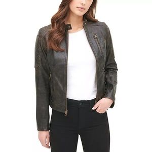 Levi’s Faux Leather Quilted Racer Jacket